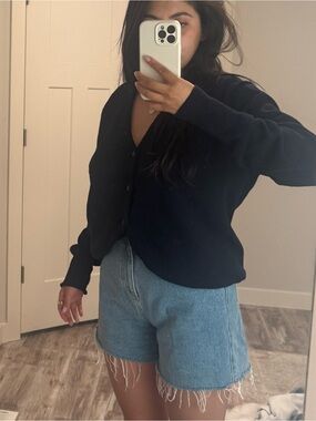 Brandy Melville Button Cardigan Navy